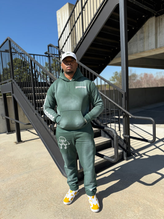 Forest Green Premium Sun-Fade Sweatsuit