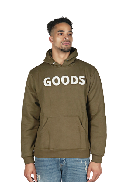 Embroidered Signature Olive n Grey Hoodie